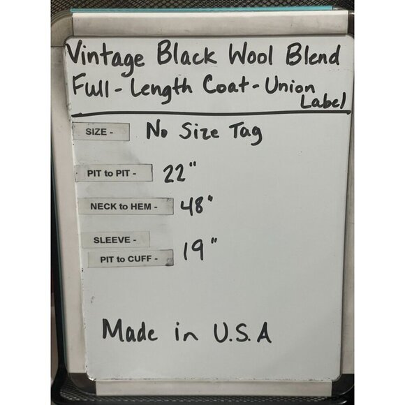 Vintage Women Double-Breasted Wool Coat Gold Embroidered Shoulders Union Tag USA - Picture 13 of 13